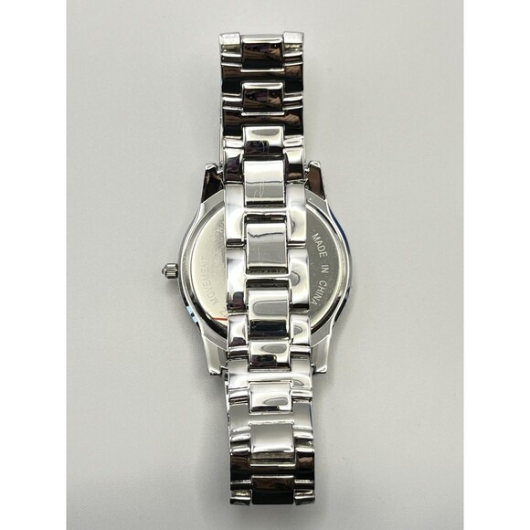 Victoria Wieck Crystal Watch Womens 39mm Silver Tone Bling New Battery 7.75" - Picture 5 of 10